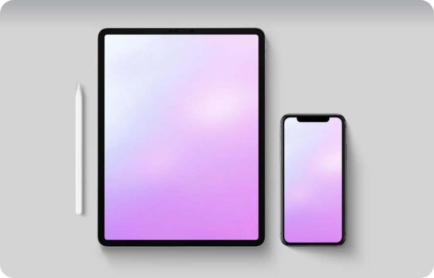 タブレットとスマートフォンの写真